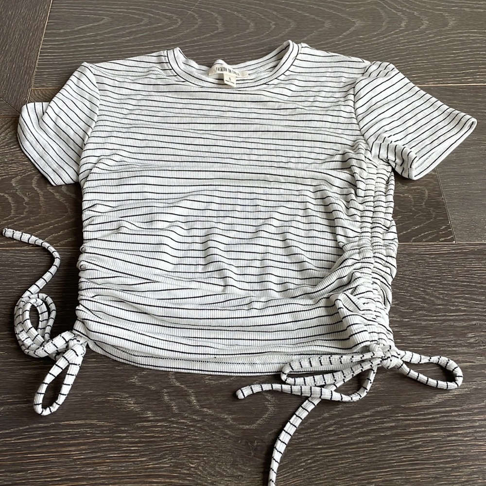 White & Black striped shirt
